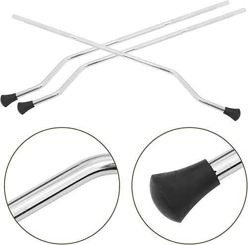 Miniatura 3 de VICASKY 3 piezas de patas de piso con soportes, patas de soporte de tambor, pata de Tom de piso con punta perla, estante de montaje, pata de metal