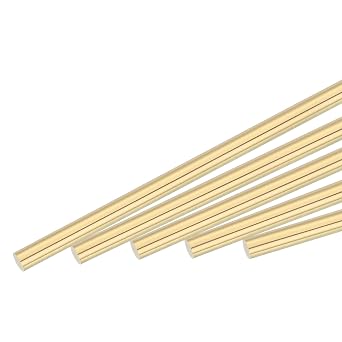 MECCANIXITY Brass Rod,Brass Solid Round Rod 2mm/0.08inch Diameter 100mm Length Lathe Bar Stock for RC Model DIY Craft Pack of 30