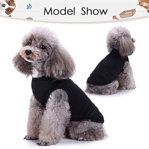 Miniatura 3 de Camisas para perros, ropa para mascotas, ropa en blanco, 3 piezas, chaleco para cachorro, camiseta sin mangas, trajes suaves y transpirables para