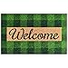 Calloway Mills Pretty in Plaid Doormat, 17" x 29", Green/Natural