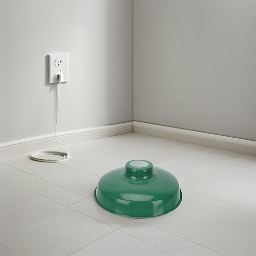 Miniatura 9 de Pantalla de lámpara colgante esmaltada vintage, cubierta de luz de techo, cubierta de luz de chimenea, pantalla retro de metal verde