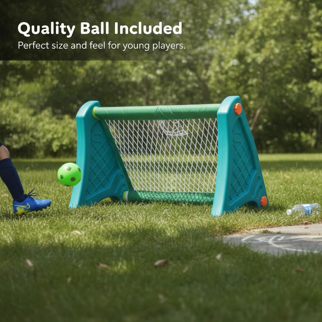 Mini Portería Fútbol Portátil para Niños, Juego Infantil Plástico para Interior y Exterior, para el Juego