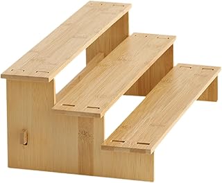 Bamboo Tiered Kitchen Organizer Dessert Storage Home Display Shelf 3 Tie...