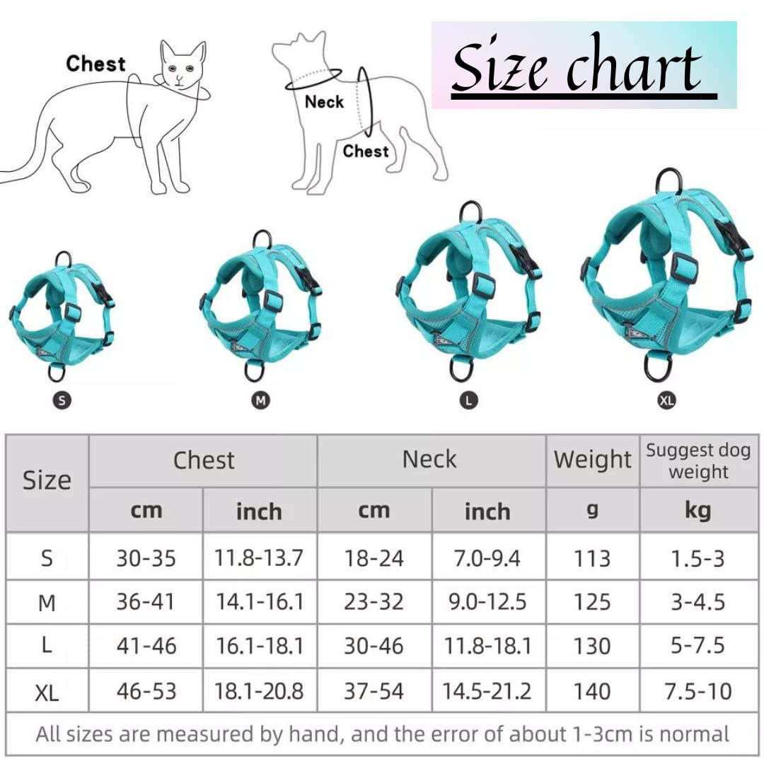 TruBest™ Small Dog Vest Harness | Puppy or Cat Vest Harness | Dog Harness with Nylon Leash | Soft & Breathable | Reflective Escape Proof | No Pull No Choke Harness (Medium, Red) 2