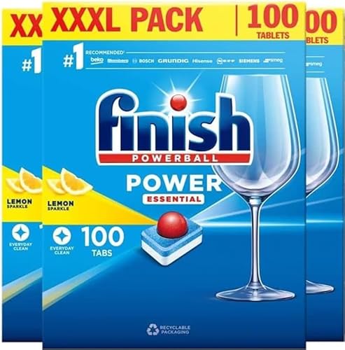 Finish Power Essential Dishwasher Tablets Lemon 300 Tabs