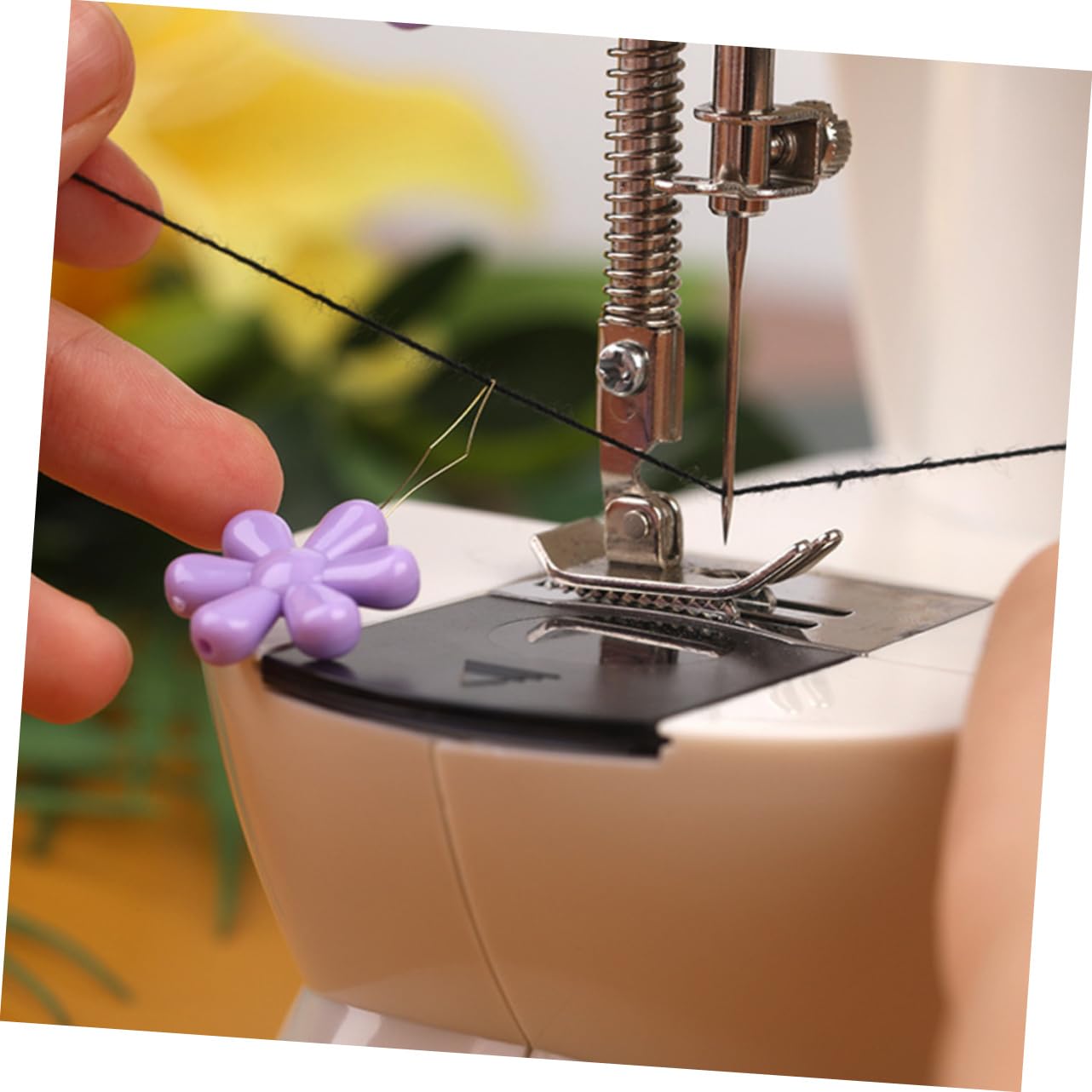 200piezas Enhebrador De Agujas De Coser Cabeza De Flor Accesorios De Costura Para Manualidades y Proyectos De Bricolaje Para Agujas De Ojos Pequeños