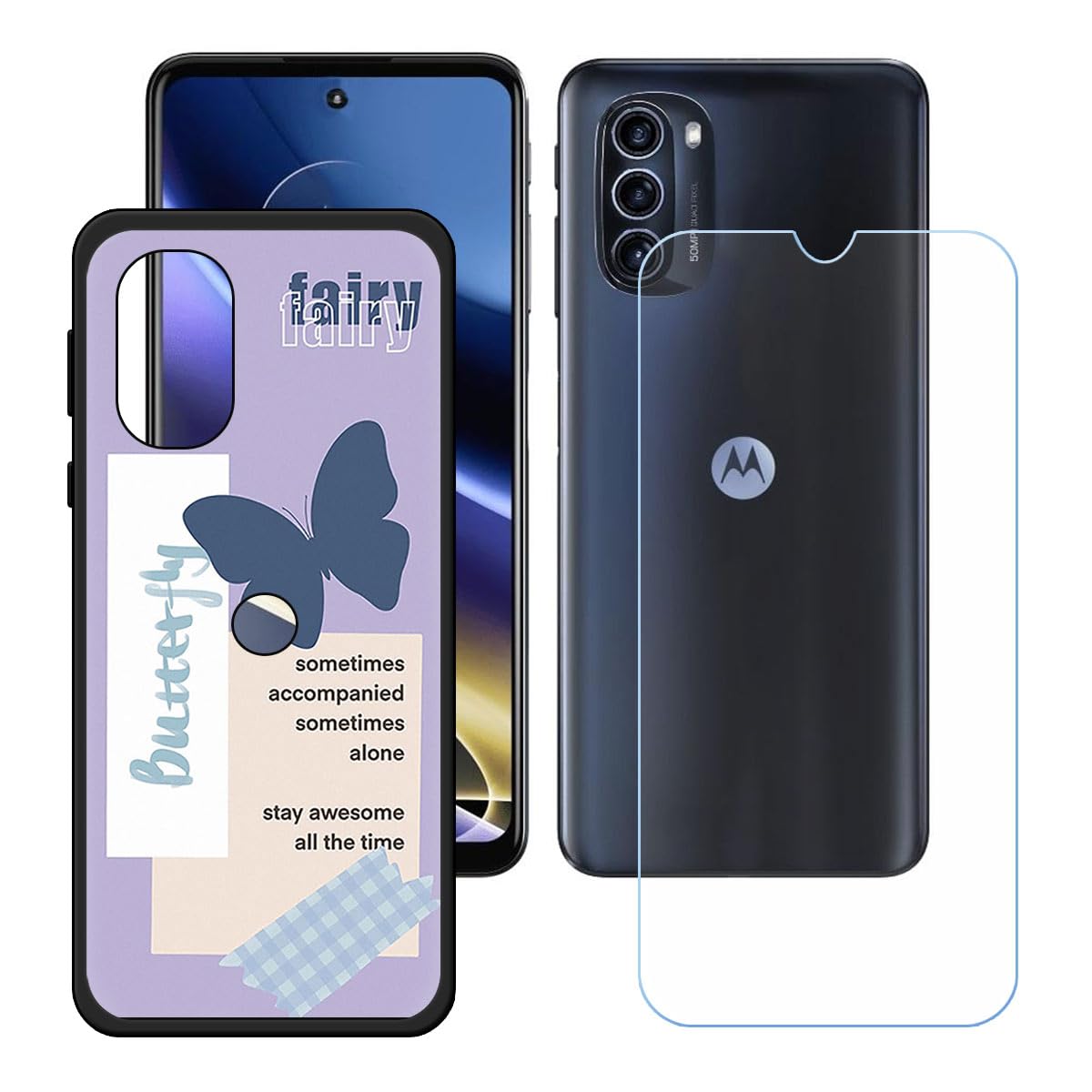 Amazon | Motorola Moto G52j 5G II + HD用TPUカバー 強化ガラス 