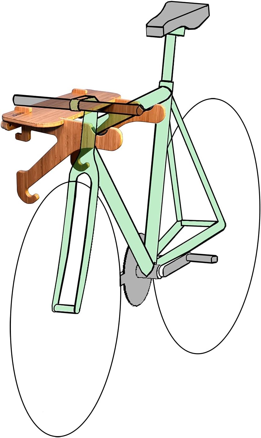 Grassracks Bamboo Bike Wall Mount/Bike Wall Rack/Bike