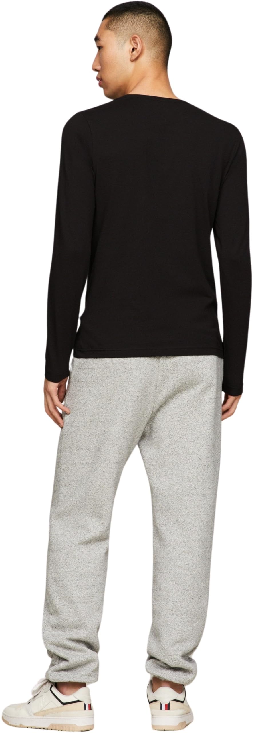 Tommy Hilfiger T-Shirt Manches Longues Homme Stretch Slim Fit Coton