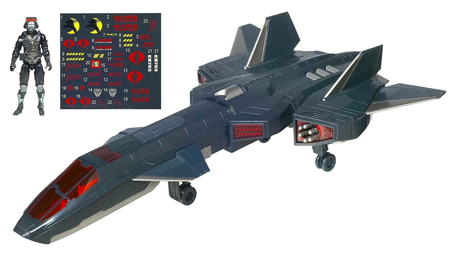 G.I. Joe Retro Exclusive Vehicle with 3.75-Inch G I Joe Figure (21" Night Raven)