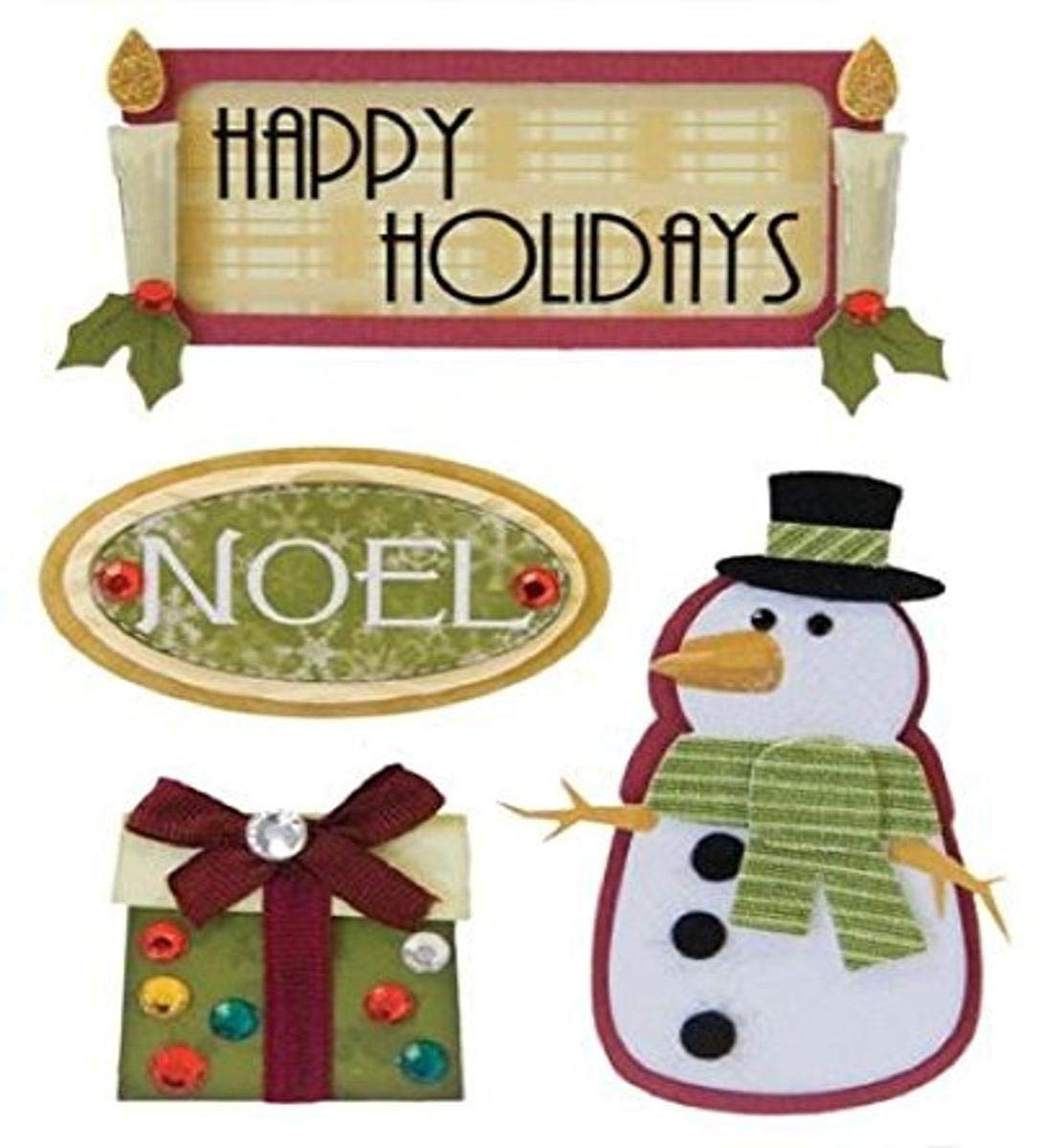 Karen Foster diseño Scrapbooking Apilados Adhesivo, Happy Holidays, 12 x 12
