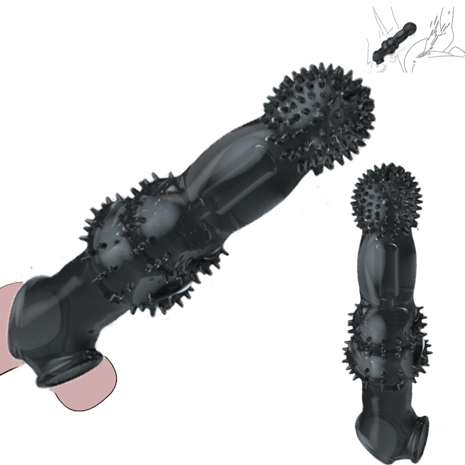 Penis Sleeve Cock Sleeve Male Sex Toy Penis Extension Condom Cook Rings for Men Erecton Sex Penis Extender