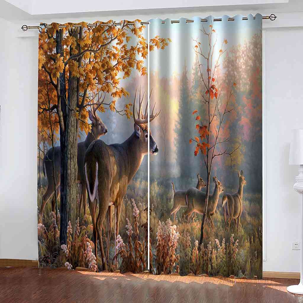 Rideau occultant salon thermique phonique lot de 2 rideaux de fenêtre 264x242
