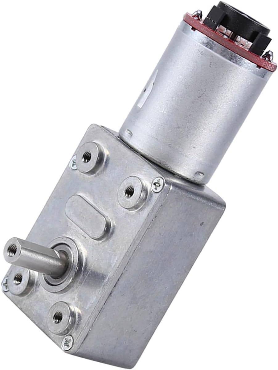 10RPM DC Worm Gear Motor 12V High Reduction high dc Motor with Encoder Srong Self-Locking 6mm Output Shaft Gear Reduction Box Worm Gear Motor high Stepper Motor Waterproof dc