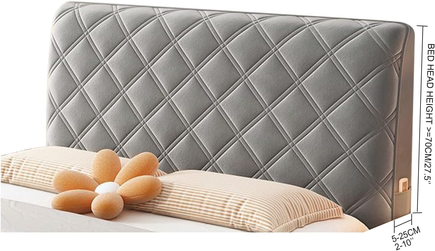 Fodera per testiera Elasticizzata Antipolvere Fodera Protettiva Fodera per testiera Elastica Moderna Fodera Protettiva per testiera all-Inclusive per la casa e l'hotel(180cm,Pink)
