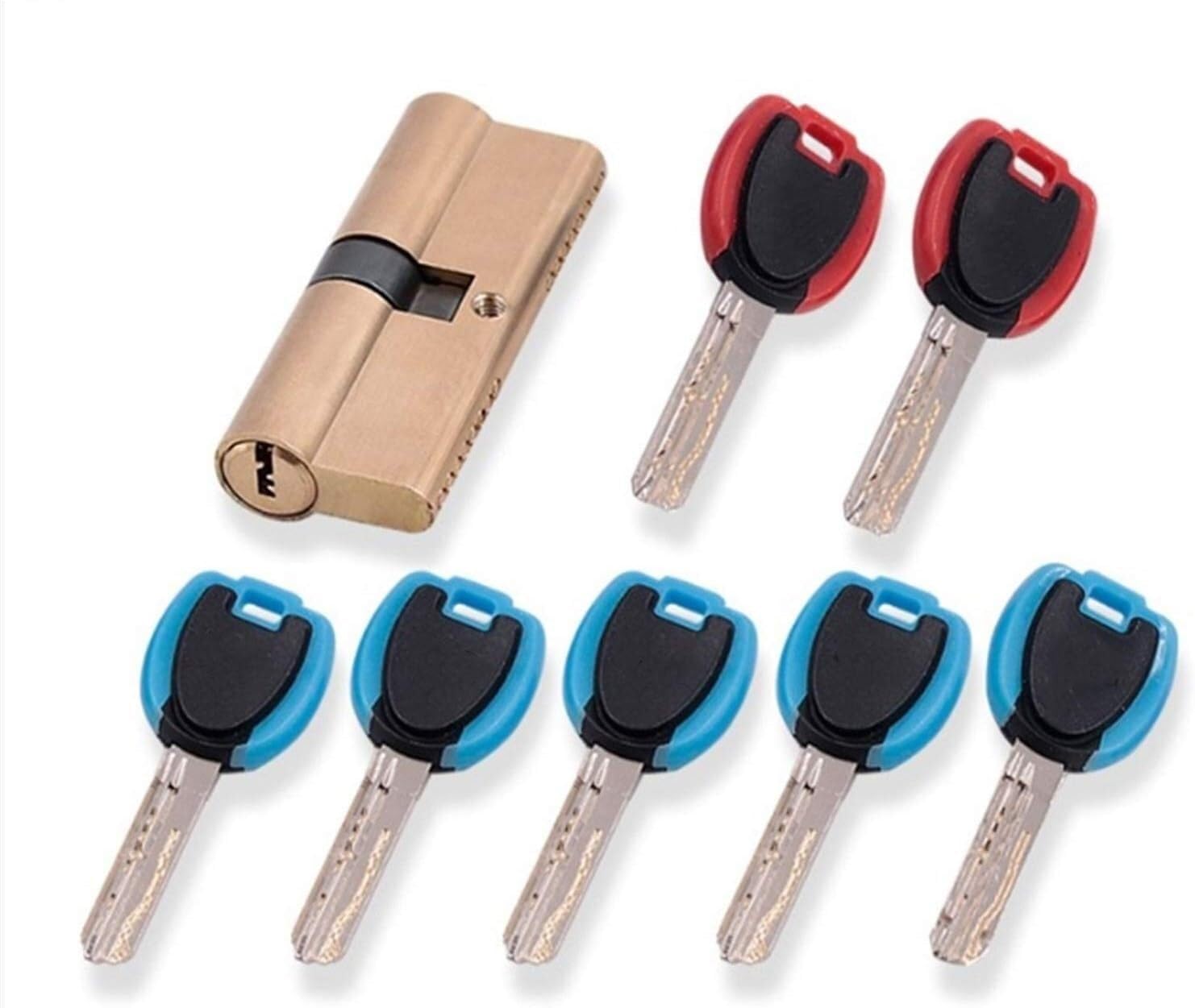 Cylinder Lock, Door Cylinder Biased Lock 65 70 80 90 115mm AB Key Anti-Theft Entrance(80(32.5 47.5))