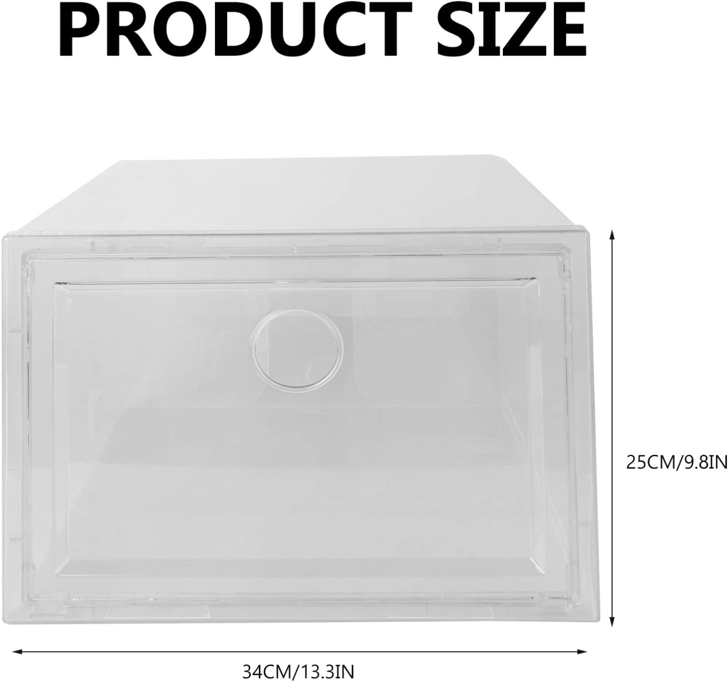 Cabilock 6pcs Transparent Plastic Shoe Storage Organizer Box Footwear Container for Sneakers Capacity Design for Home Closet Desk Organization