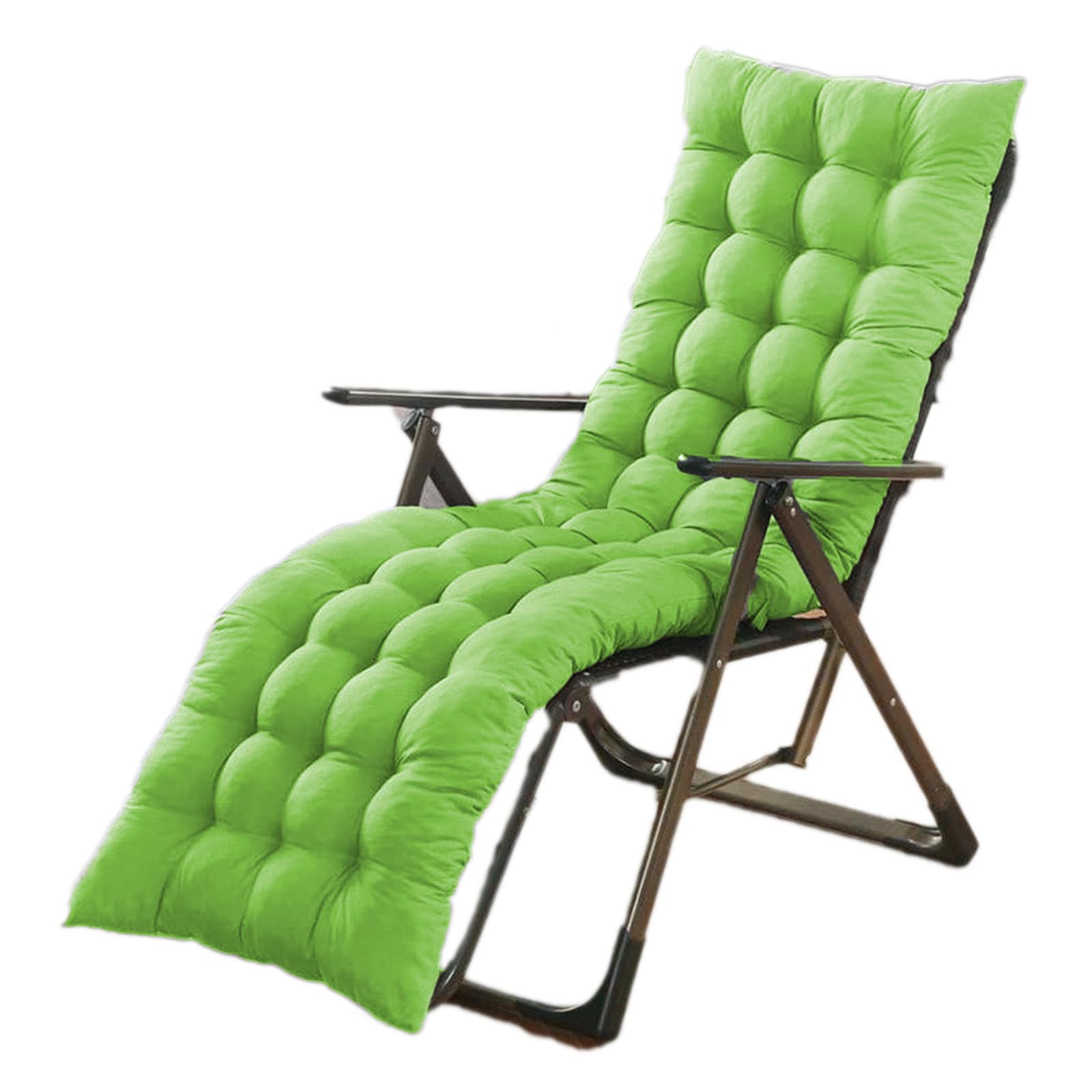 Simple Design Sun Lounger Cushion Sunlouger Cushion Only Garden Bench Deck Chair Pads Soft Portable Rocking Chair Cushion for Patio Balcony Bay Window (Green,160 * 40)