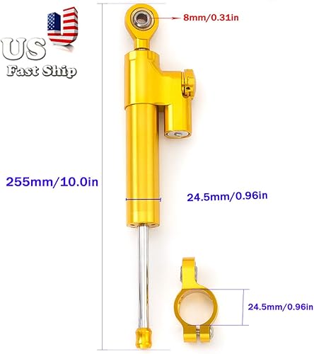 Miniatura 2 de PROCNC Amortiguador universal ajustable de dirección para motocicleta Kawasaki Z1000 Z750 2003-2009 ZX6R 2005-2016 ZZR1400 ZX14 2006-2012 VERSYS