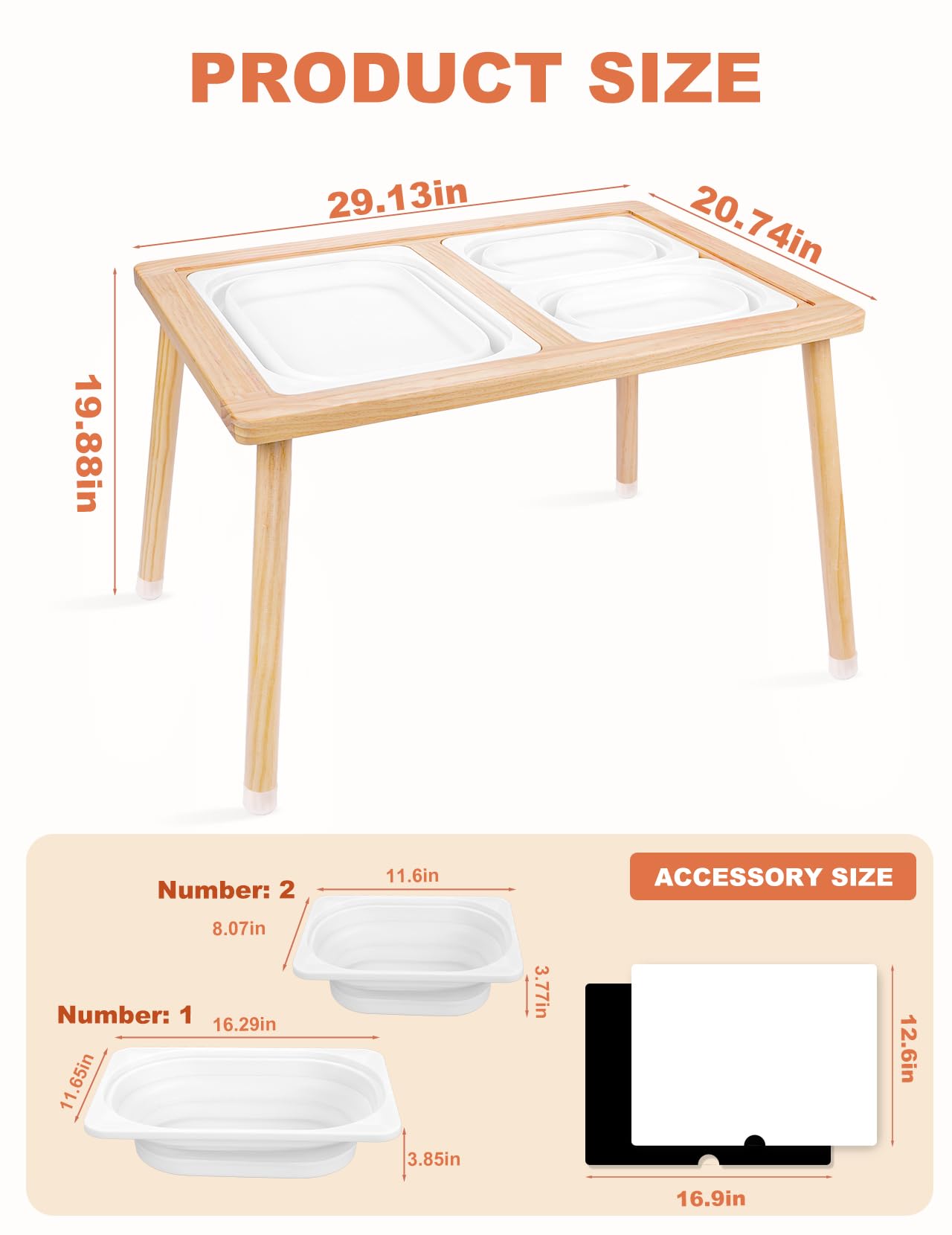 Gift Mark Queen Anne Rectangle Children Table, Honey