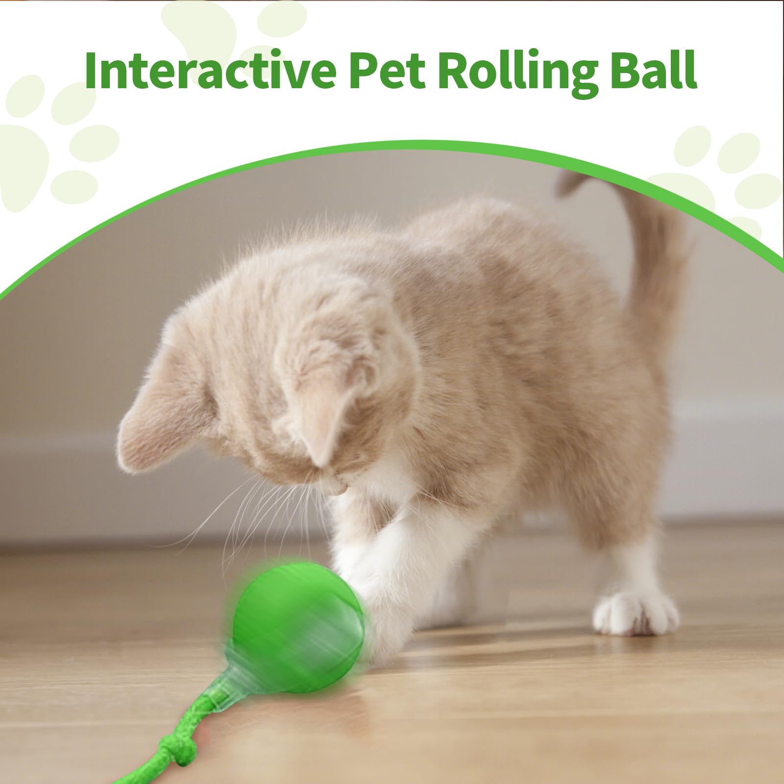 Poxtedsr 1pcs Smart Interactive Pet Toy Ball, Self Rolling Dog Ball Interactive Cat Toys, 360° Smart Automatic Rolling Ball Toy for Dogs Cats Indoor Outdoor Play (Red)