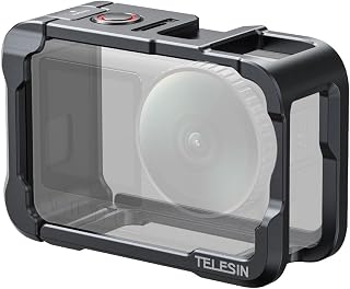 TELESIN Alukäfig kompatibel für Osmo Action 6 | Lightweight Alluminium Cage for OSMO Action 6