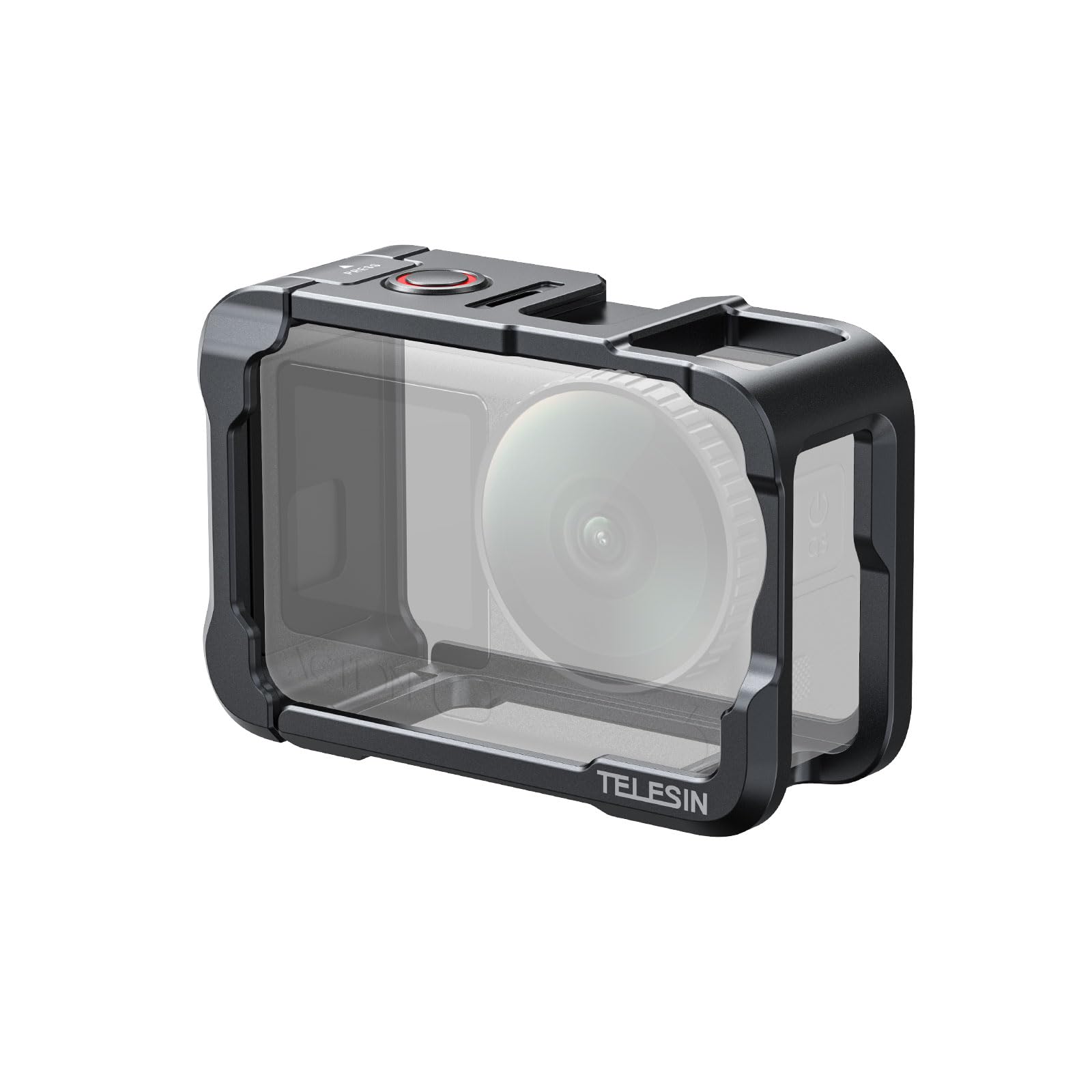 TELESIN Aluminum Alloy Protective Frame Case for DJI Osmo Action 6 Camera, Quick-Release Metal Rabbit Cage Protective Frame Housing Sleeve with 1/4" Screw and Cold Shoe, Action 6 Accessories-image-48