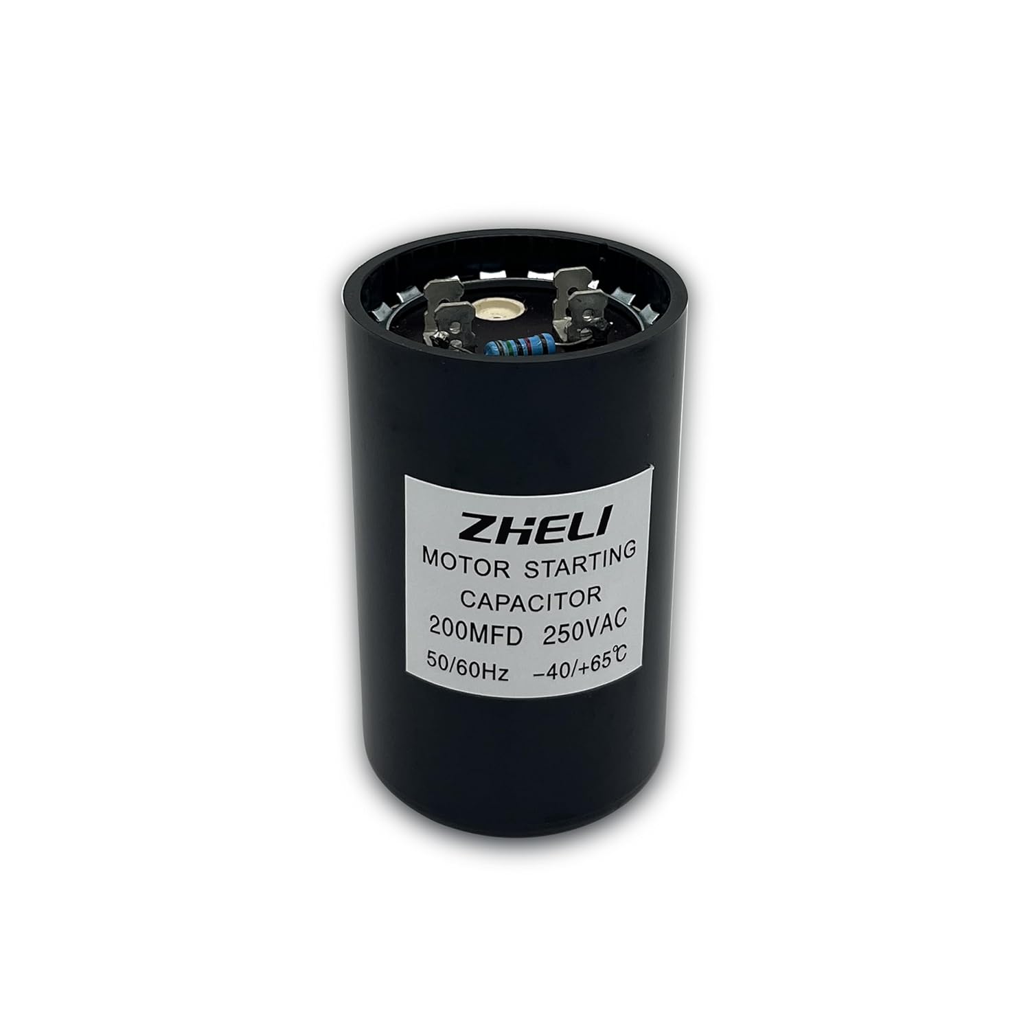 [46mm*86mm] CD60 200uf ±15%(170uf-230uf) Compressor Starting Capacitor MFD 110/125/250 VAC 50/60 Hz Universal Round Motor Start Capacitor CD60 Replacement for AC Motor(200uf)