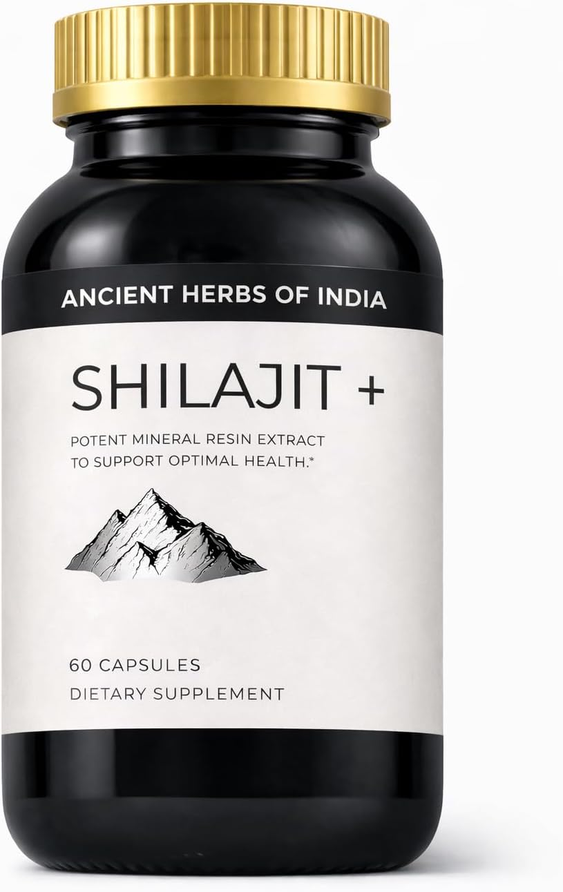 Shilajit Capsules | Pure Shilajit Resin Extract | Rich in Fulvic Acid & Trace Minerals | Authentic, Lab-Tested, Non-GMO | Energy, Stamina & Vitality Support
