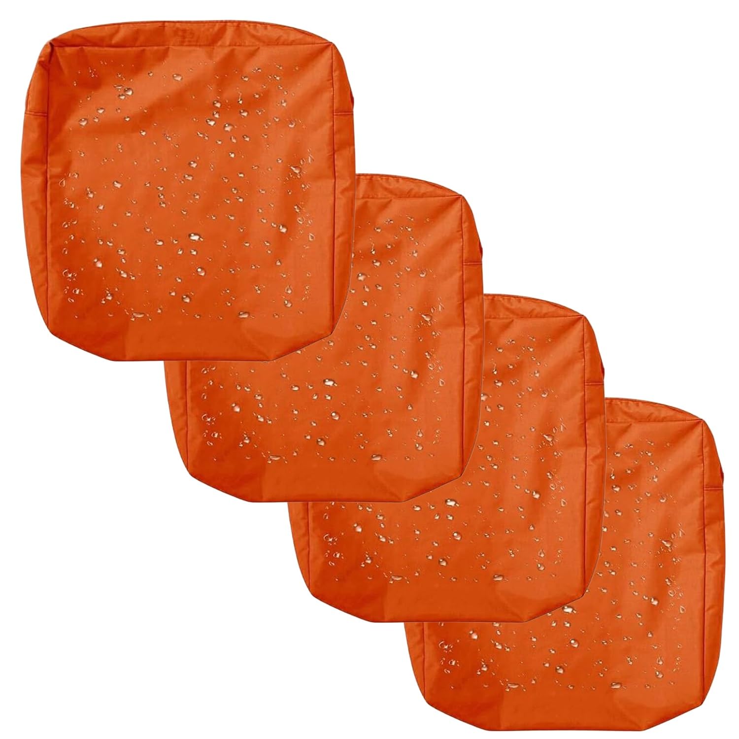 Uhvujdui Color 18 1/2/4Pcs Waterproof Seat Cushion Covers 50X50 60X60cm Garden Sofa Cushion Slipcovers With Zipper For Indoor Outdoor Patio Chairs Couch Rattan Furnitur(,50X55x10cm(4Pc))