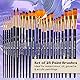 Tritart Pinselset 25 Stück - Pinsel Set aus Synthetik - Pinsel Acrylfarbe Aquarell - Pinselset Acrylfarben - Acryl Brush Set Ölmalerei
