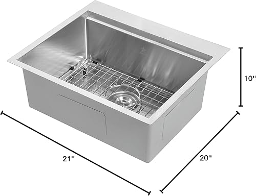 Miniatura 10 de STARSTAR Estación de trabajo con repisa de acero inoxidable 304 para montaje superior, fregadero de cocina, patio, bar, lavandería, oficina, con