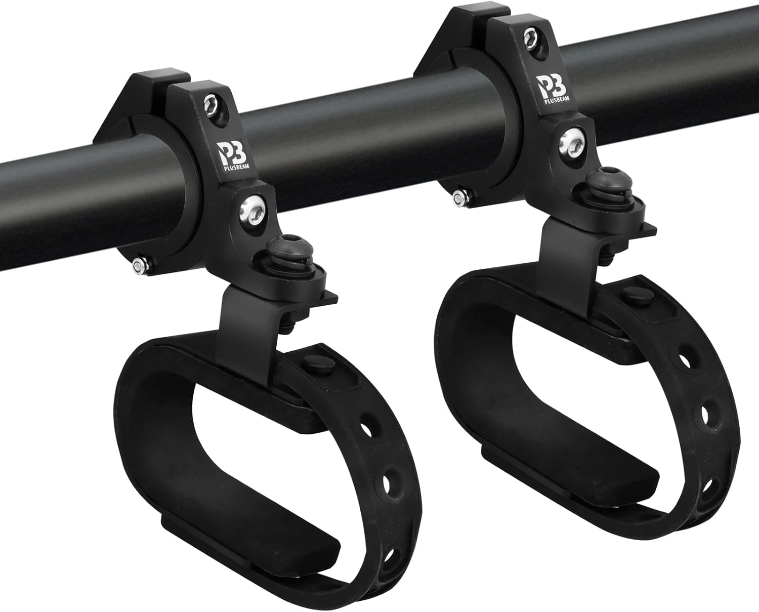 2PCS UTV Gun Holder, Adjustable Rubber Straps Quick Release UTV Gun Rack for 1.5"-2" Roll Bars Compatible with Polaris Ranger RZR General Canam Maverick X3 Snowmobile Golf Cart