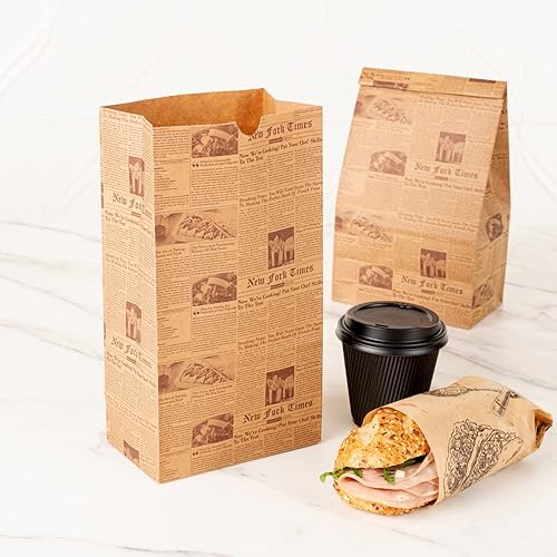 Miniatura 7 de Restaurantware Bolsa Tek Kraft Bolsa de papel de periódico - 6 lb - 6" x 3 12" x 10 34" - Caja de 100 unidades
