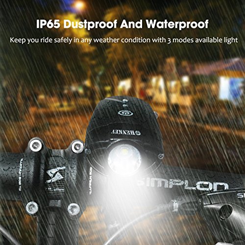 Rechargeable Bike Light, Usb Led Bicycle Headlight (1000 Lumens / 2000Mah) Waterproof Bike Flashlight For Road, Mountain, Kids Bikes #TOP3