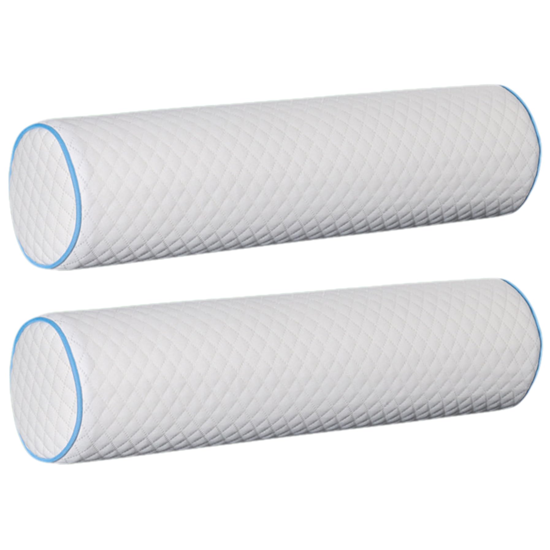 Almohada de almohada de 2 pcs almohada de rollo de cuello, 17.7x4.3 en almohada de cuello redondo suave y transpirable, almohada de cuello de cilinde cervical con cremallera con cremallera oculta par