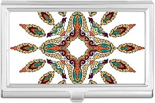 Culture Religion Customs Asymmetrical Business Card Holder Case Pocket Box Wallet