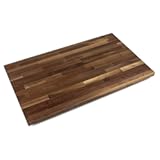 Walnut Wood Cutting Board&comma; 18"x25" – 1&period;5" Thick&comma; 17-lb Non-Reversible Wooden Blended Walnut Counter & Island Top Butcher Block with Edge-Grain