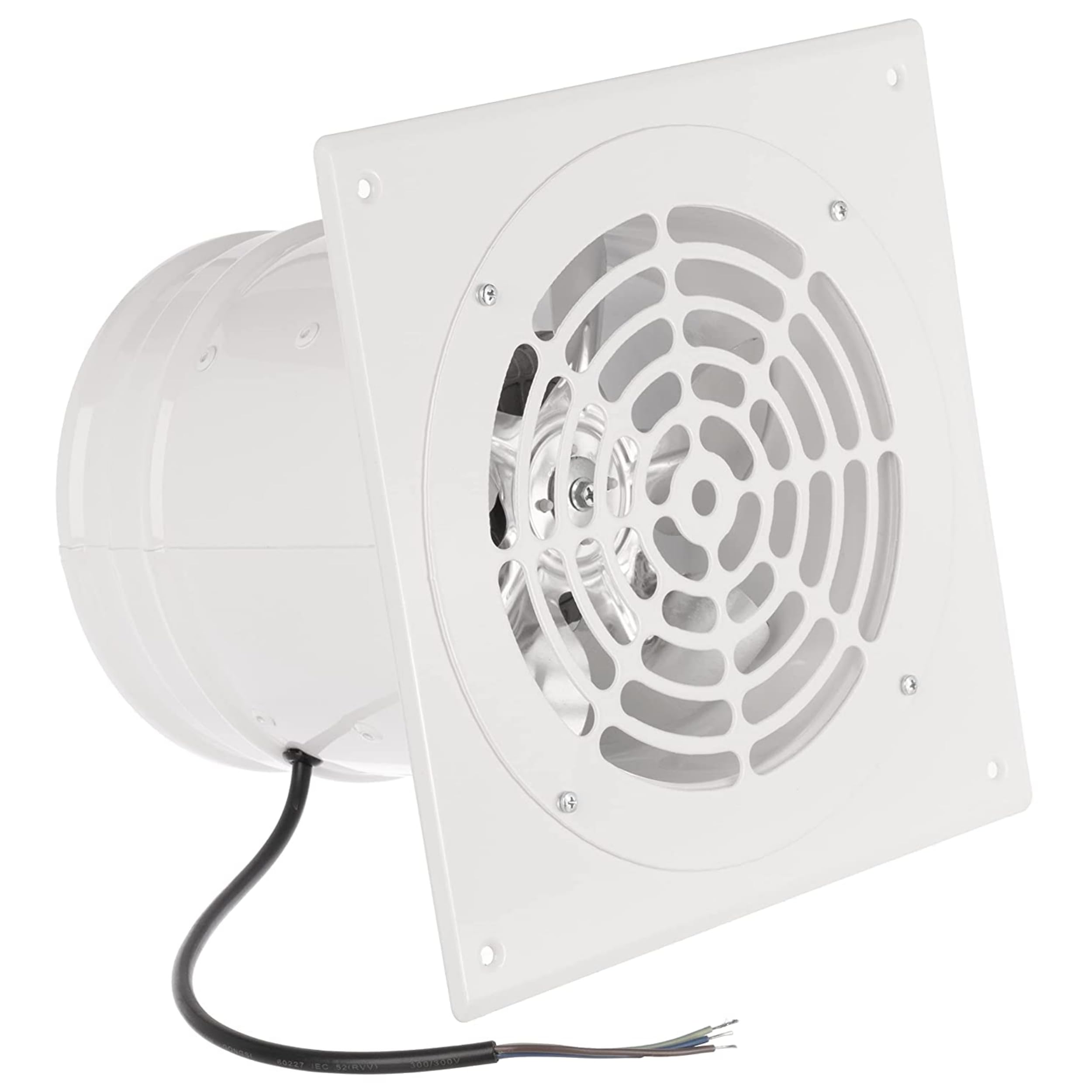 Extracteur d'air en métal blanc Ø 160mm haute durabilité