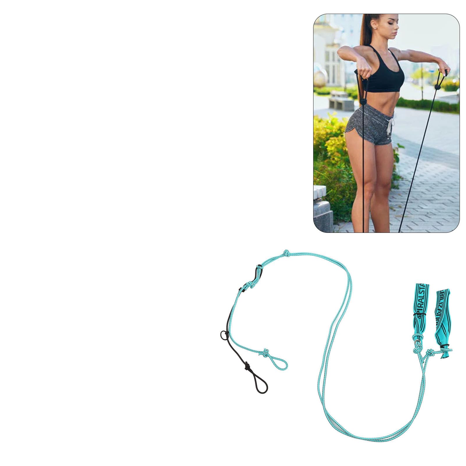 Cinghia Elastica Resiliente 0,2 Pollici per Pratiche di Allenamento Sportivo e Yoga con Stabilità Muscolare Intermedia Allunga la Corda