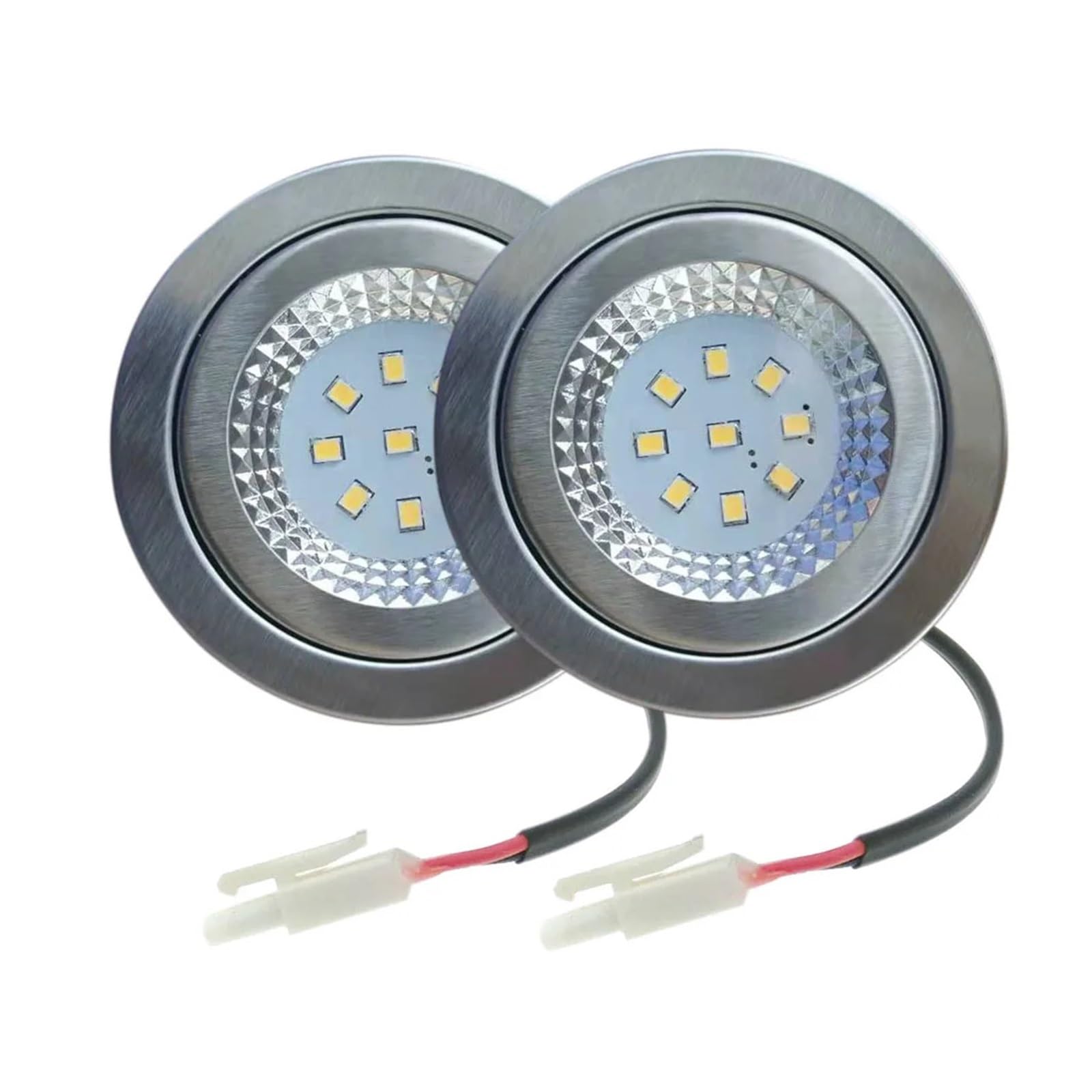 eufeifeiegds 2-teiliges DC 12V 220V 1,5W LED Küchenherd Dunstabzugshaube Licht 55-60mm Rauchabsaugung Ventilator Lampe 20W Äquivalent(12V DC Warm White)