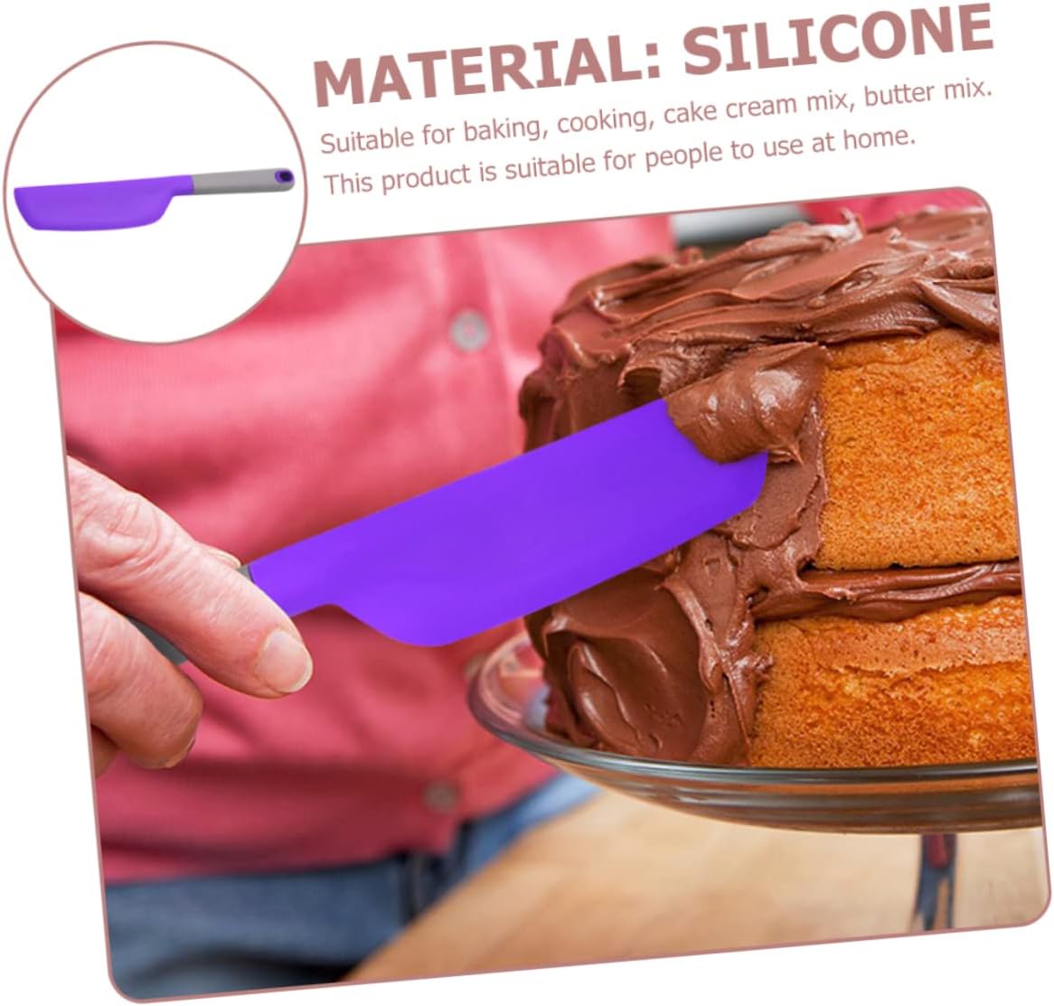 Silicone Spatula Kitchen Scraper for Cake, Cream and Jam image 4