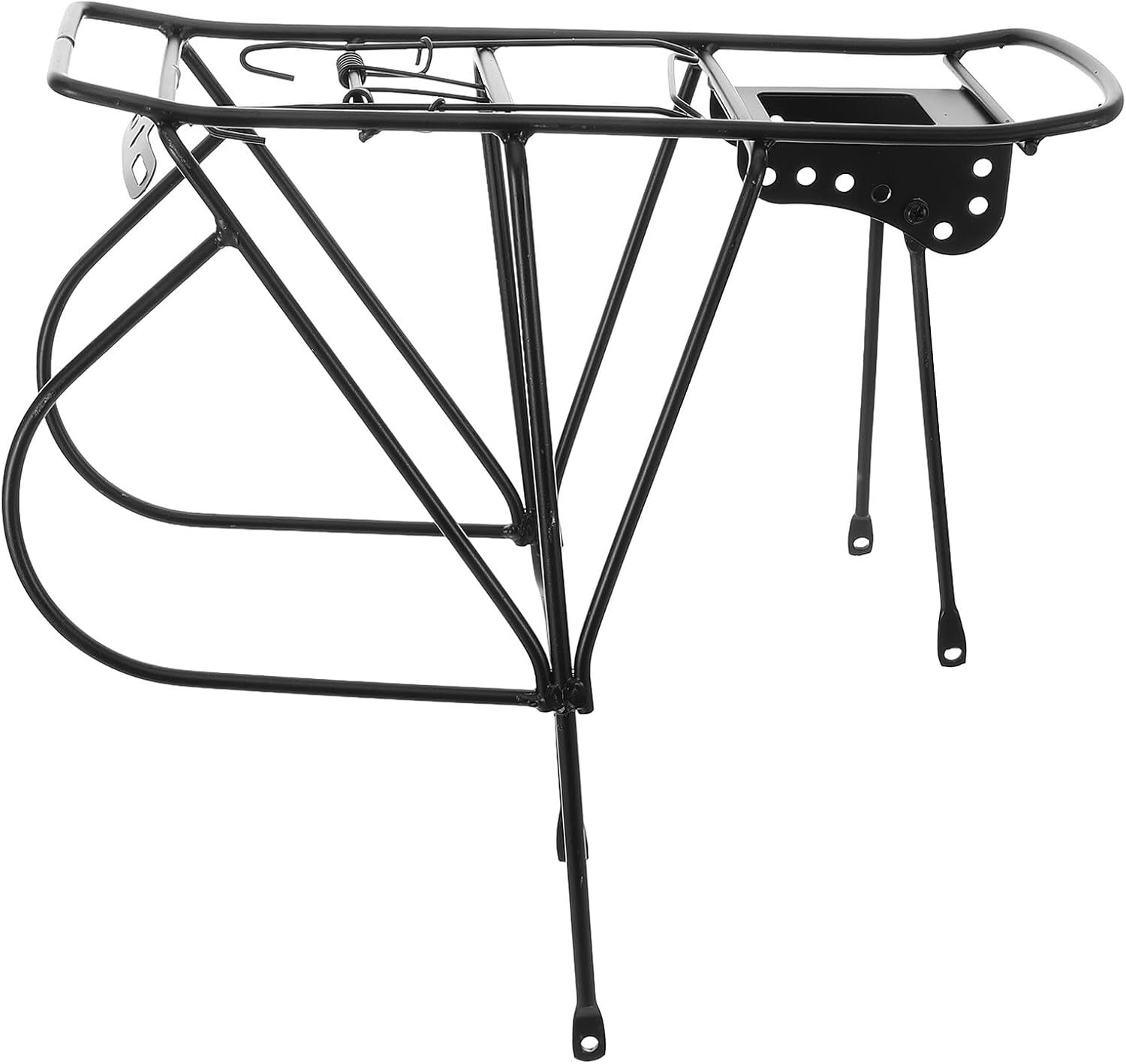 Bicycle Rear Rack Cargo Adjustable Solid Thickened Rear Seat Rack with U-Shaped Screw Bracket for Mountain Bikes Passenger and Luggage Carrying