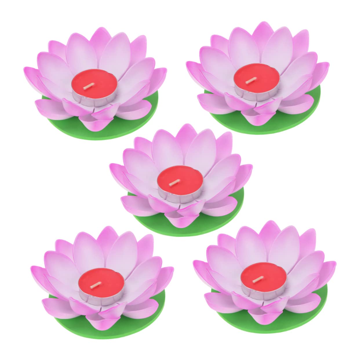 Bougie de thé de fleur de lys lumineuse pour décoration de table - 8