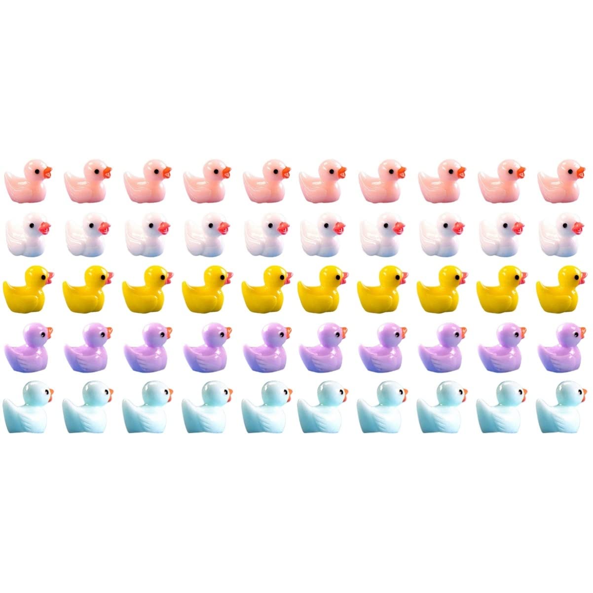 Toyvian 120 PCS Mini mini ducks bulk mini ducks duck charms Resin Ducks, Miniature