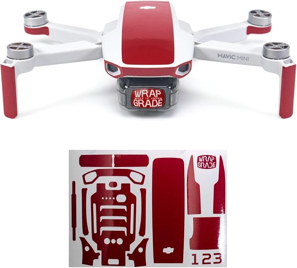 Wrapgrade El Color Acento Skin compatible con DJI Mavic Mini (NEON ORANGE) - 3