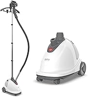 Pure Enrichment PureSteam XL Standing Garment Steamer - 45 Sec Heat-Up, 1 Hour Steam, Easy Wheels & Hanger for Wrinkle-Free Clothes