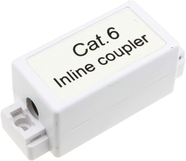 kenable Inline Punch Down Coupler for Lan Cables CAT6 White [Cat6]