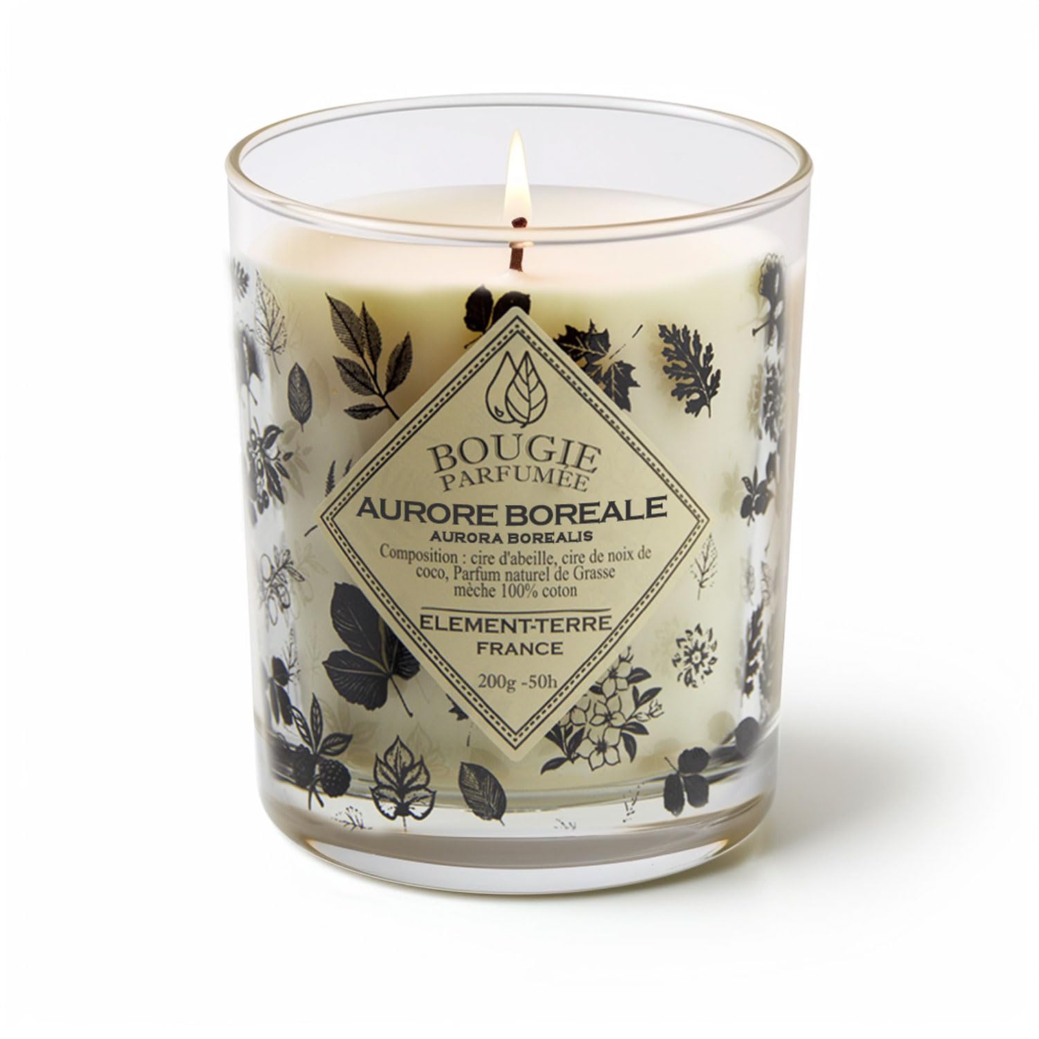 Element-Terre Clear Aurore Boréale Scented Candle 200 G 50 Hours