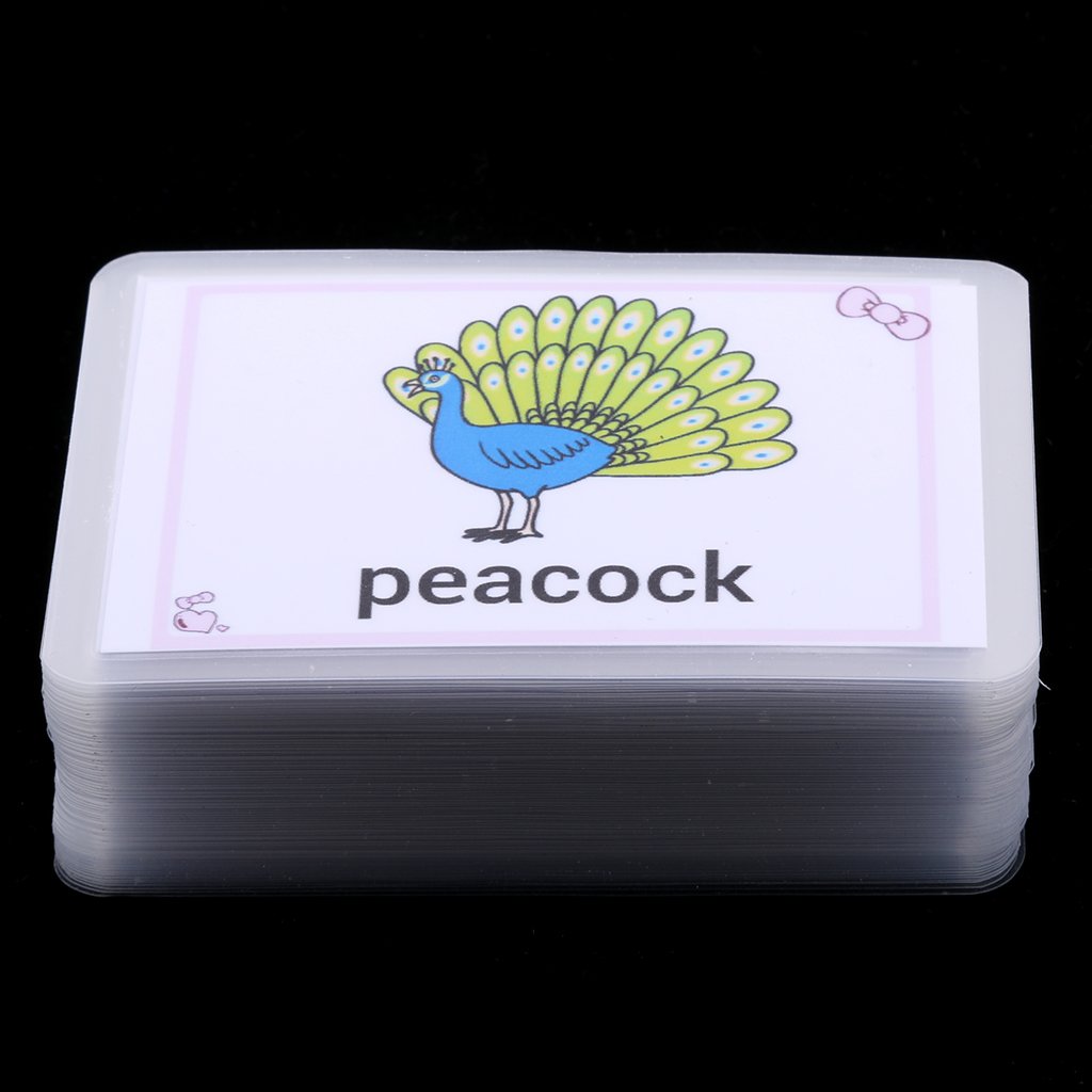Cartes Mémoire Plastifiées pour Enfants, Animaux, 80pcs